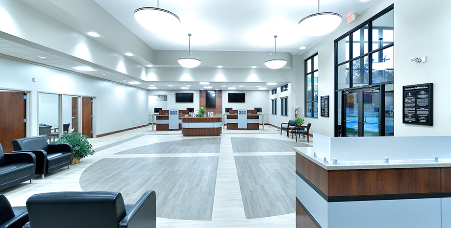 rendering of a bank branch