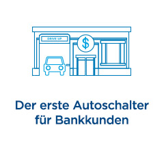 Der erste Autoschalter für Bankkunden