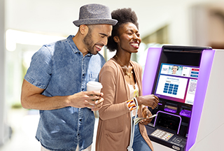Couple at the ATM